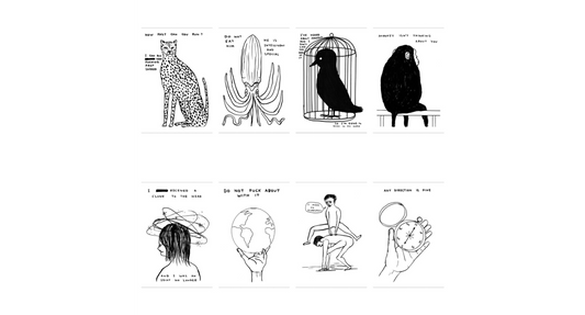 David Shrigley, Human Behaviour & Animals & Existentialism Set, 2022 - Smolensky Gallery