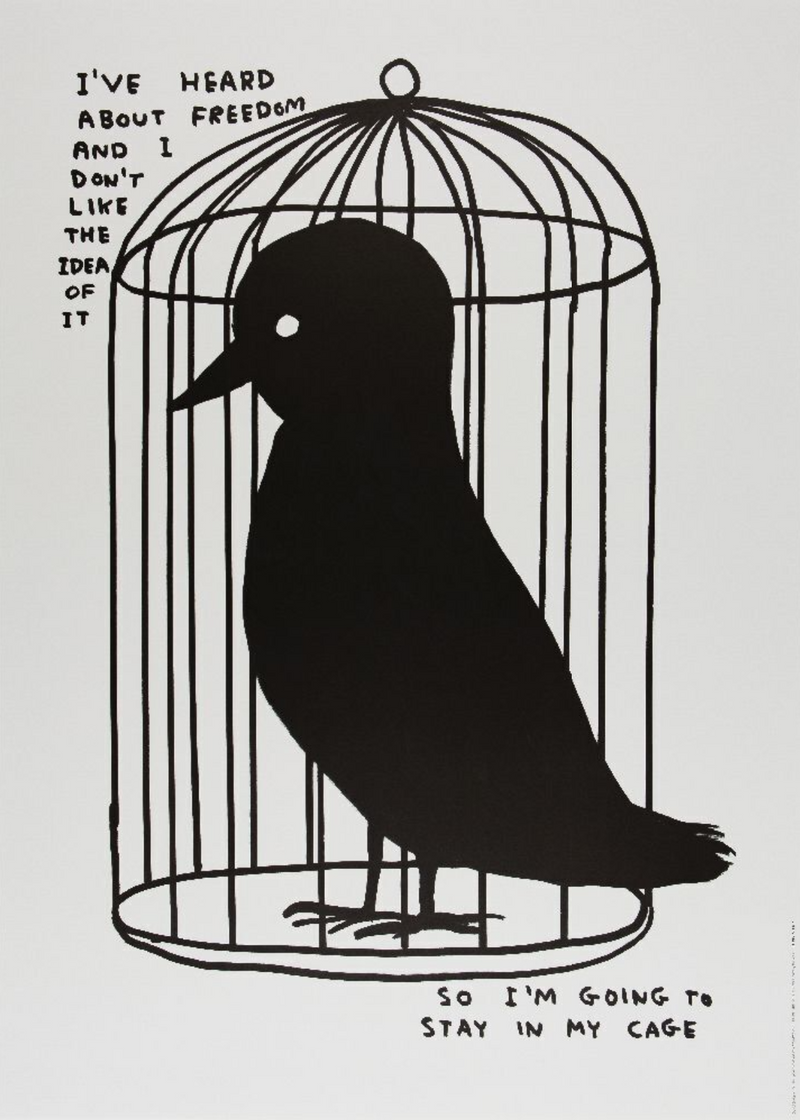 David Shrigley, I've Heard About Freedom, 2022, limited edition print for sale from smolensky gallery