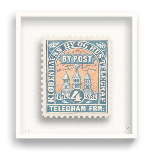 Guy Gee Art - DENMARK stamp art- Contemporary Art Gallery 