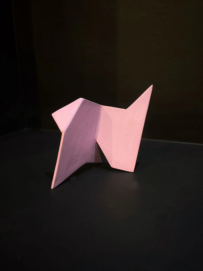 Close-up view of Naomi Harwin's 'Dwelling I, 2023' – a sculpture intricately composed of greyboard, jesmonite, emulsion paint, and varnish. Discover the tactile details of this 20cm x 10cm x 10cm artwork, revealing the artist's meticulous craftsmanship and artistic vision