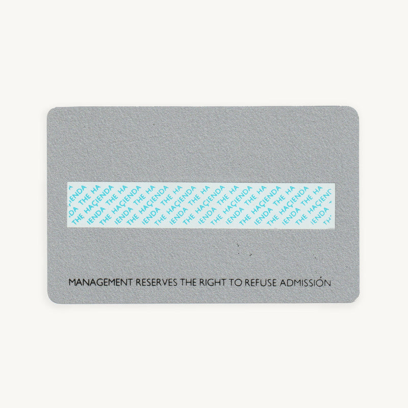Factory Records, FAC51 Hacienda Membership card