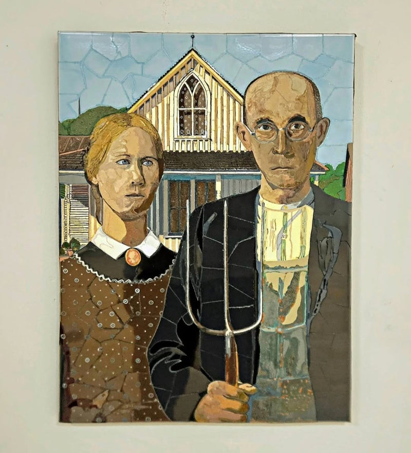 Francis Thorrington, American Gothic by Grant Wood contemporary art for sale from Smolensky Gallery