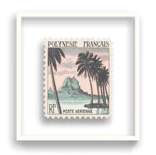 Guy Gee Art - FRENCH POLYNESIA stamp art- Contemporary Art Gallery 