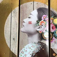 (The Trunk of Funk)Gareth Tristan Evans, Patience New Rose Skateboard Trio limited edition art for sale from Smolensky Gallery