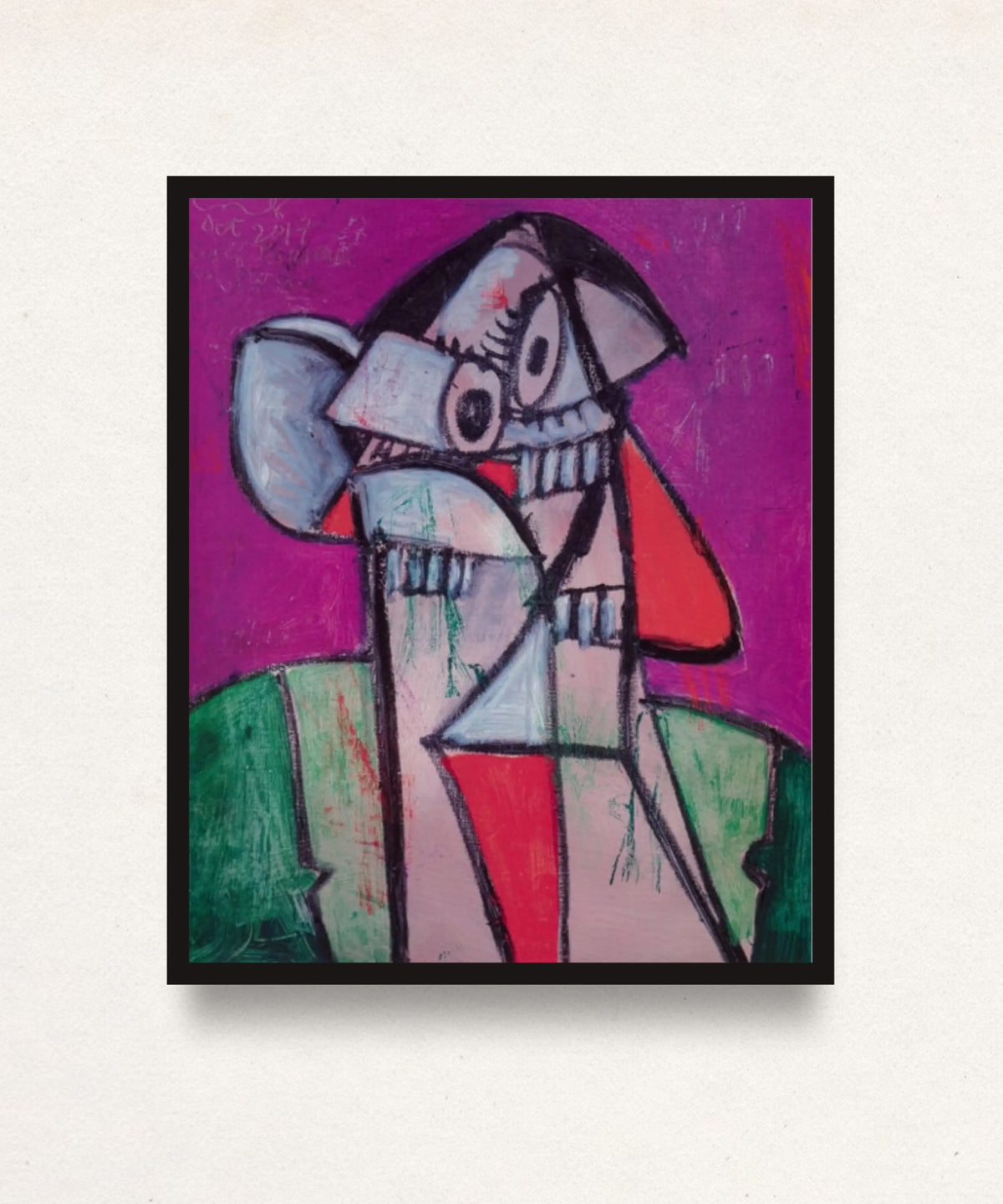 George Condo, Self Portrait in Paris, 2018 contemporary art for sale from Smolensky Gallery