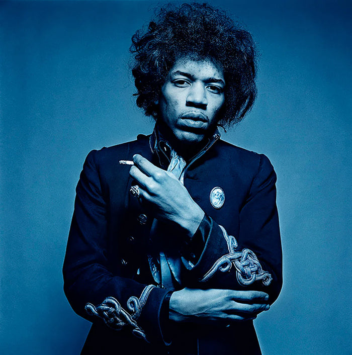 Gered Mankowitz, American rock guitarist, singer, and songwriter Jimi Hendrix, photographed in London, 1967 Limited edition fine art photograph by Gered Mankowitz, capturing iconic portraits of legendary musicians and cultural icons. Available at Smolensky Gallery