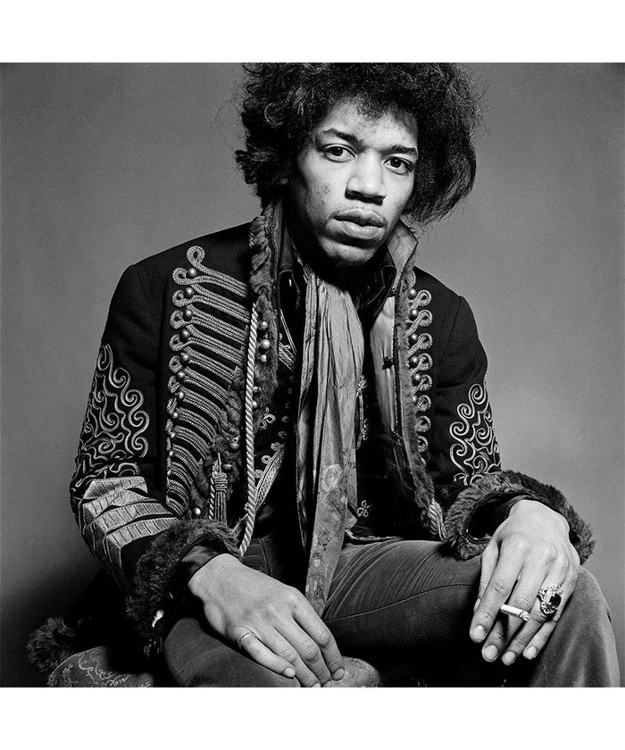 Gered Mankowitz, Jimi Hendrix poses with a cigarette, 1967 Limited edition fine art photograph by Gered Mankowitz, capturing iconic portraits of legendary musicians and cultural icons. Available at Smolensky Gallery