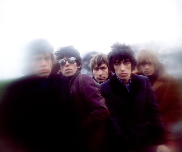 Gered mankowitz, The Rolling Stones pose at Primrose Hill, 1966 Limited edition fine art photograph by Gered Mankowitz, capturing iconic portraits of legendary musicians and cultural icons. Available at Smolensky Gallery