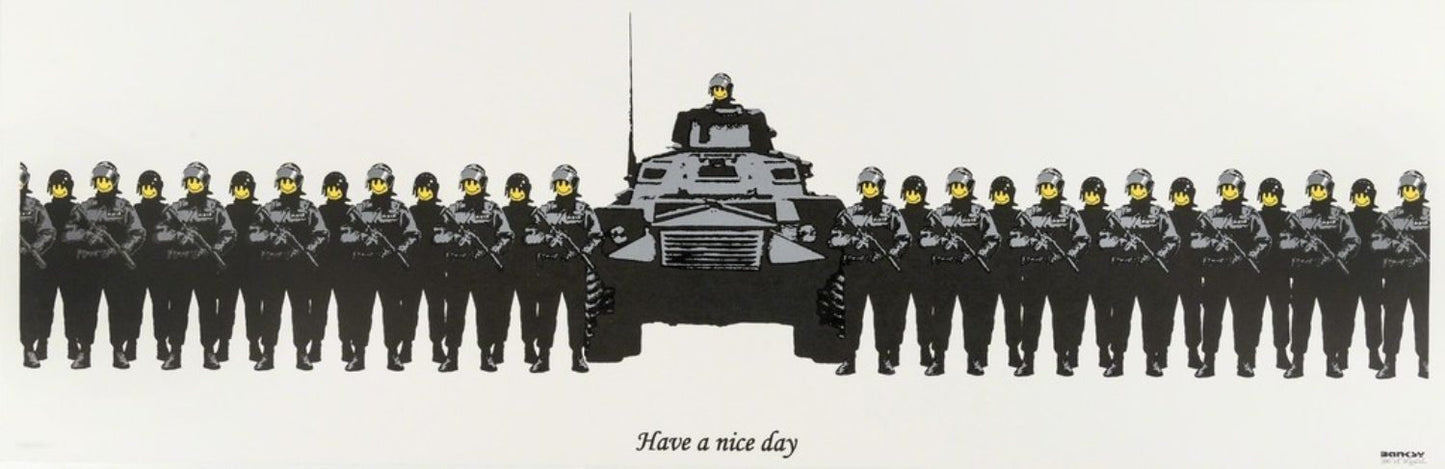 Banksy, Have a Nice Day (Anarchist Book Fair), (signed), 2003