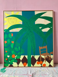 Hello Marine, Beneath The Palm’s Shade, 2025 original artwork for sale from Smolensky Gallery