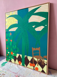 Hello Marine, Beneath The Palm’s Shade, 2025 original artwork for sale from Smolensky Gallery