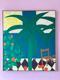 Hello Marine, Beneath The Palm’s Shade, 2025 original artwork for sale from Smolensky Gallery