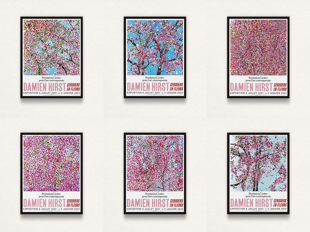 Damien Hirst, The Set of 6 Foundation Cartier Cerisiers En Fleurs Cherry, 2021