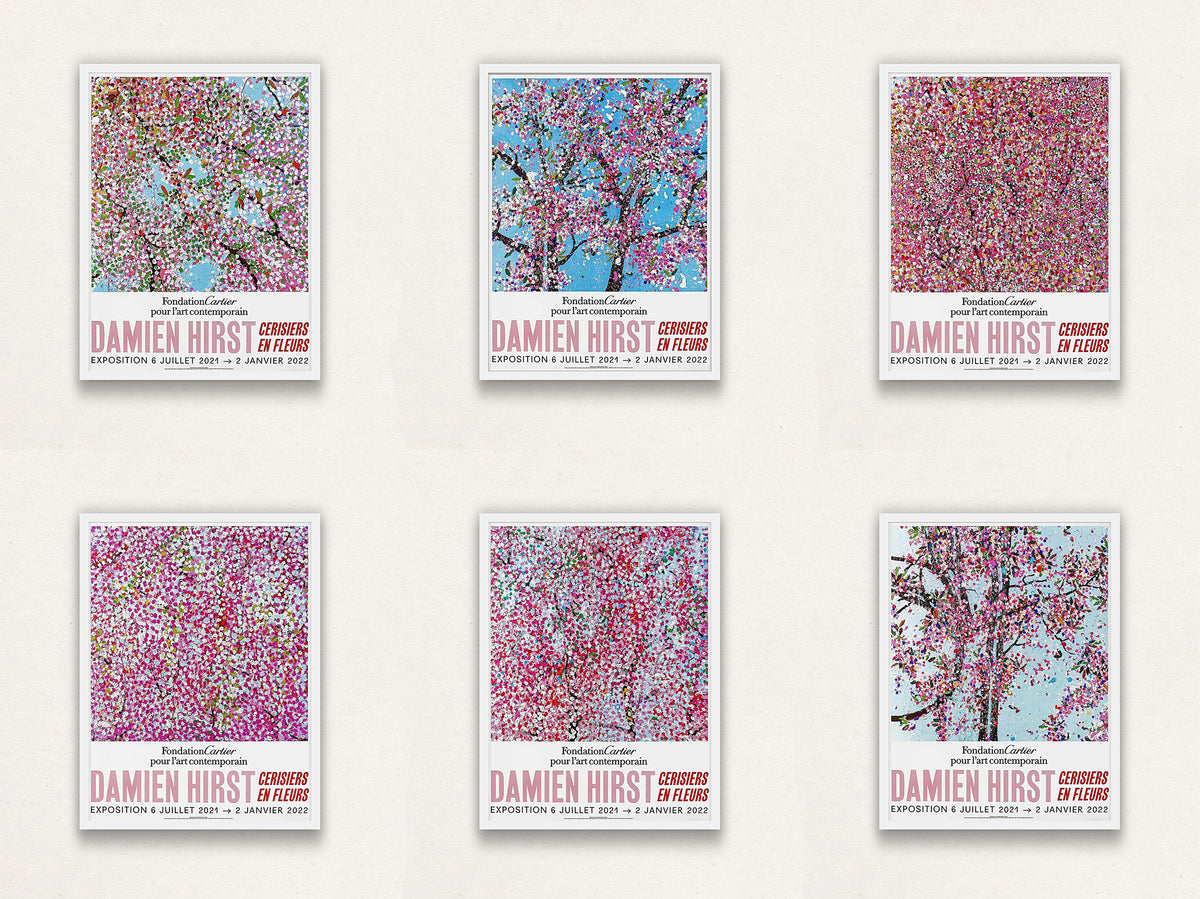 Damien Hirst, The Set of 6 Foundation Cartier Cerisiers En Fleurs Cherry, 2021