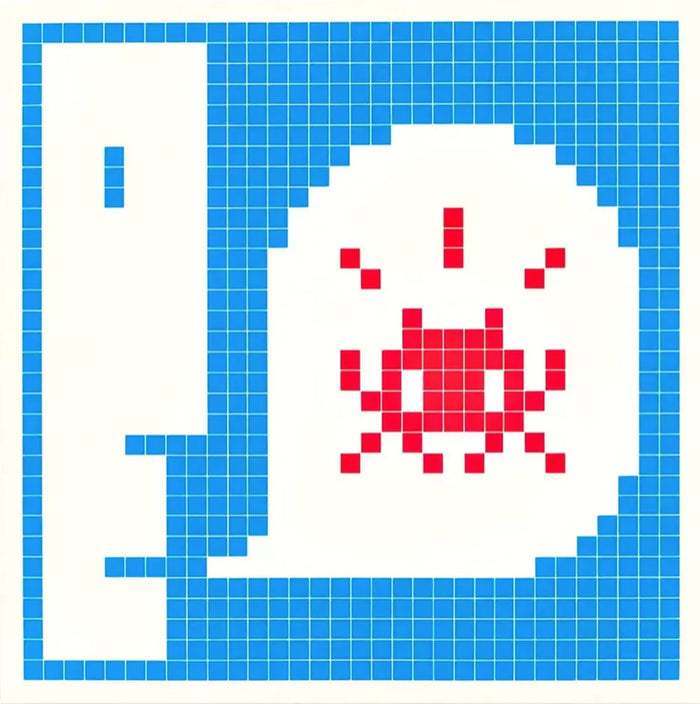 Invader, Alert (Blue), 2021-Smolensky Gallery