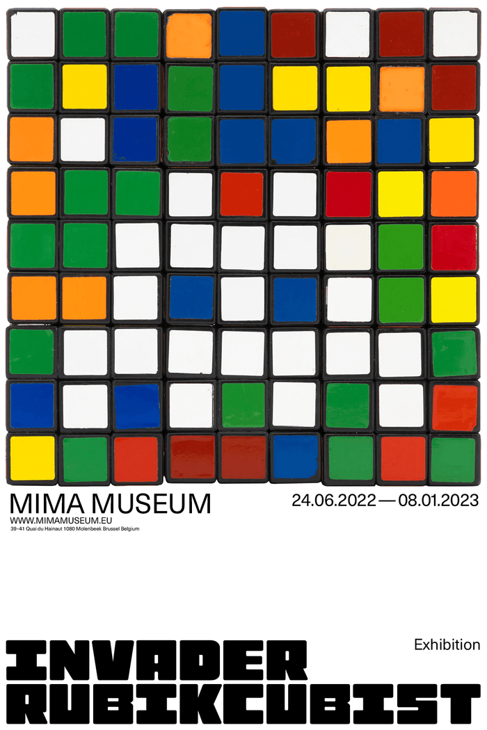 Invader, Rubikcubist MIMA Poster (v2), 2022