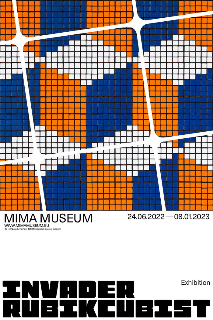 Invader, Rubikcubist MIMA Poster (v5), 2022