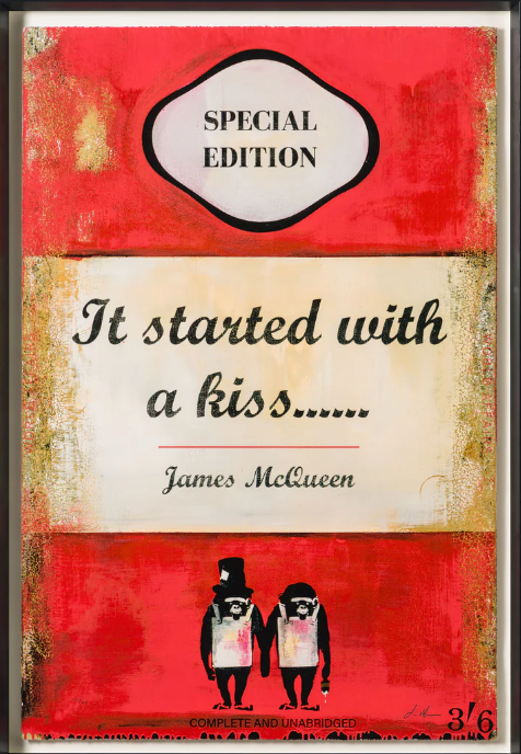 James McQueen, It Started With A Kiss , ( Framed)