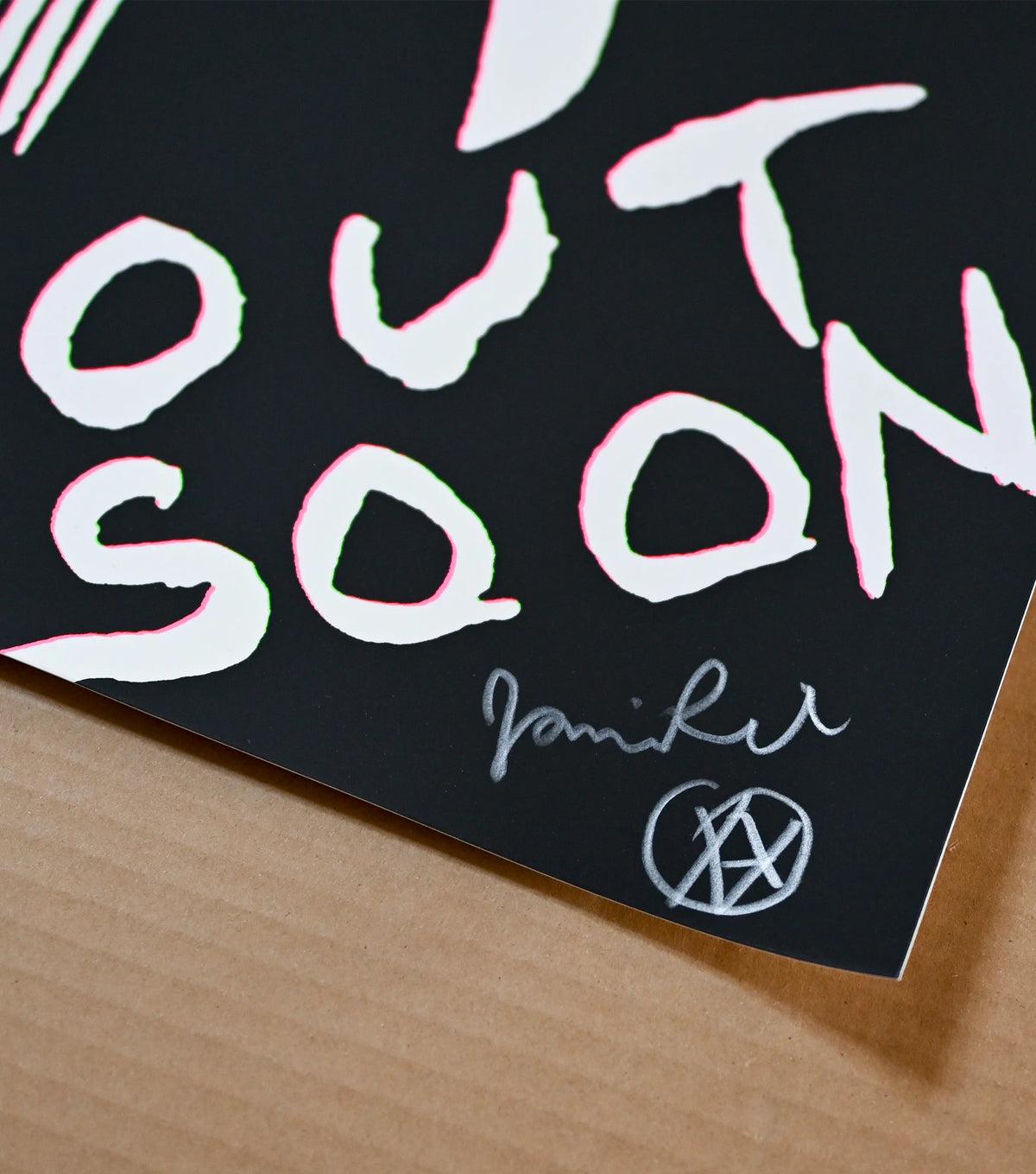 Jamie Reid, Black Anarchy, 2023 limited edition punk prints for sale from Smolensky Gallery with Jamie Reid Signed