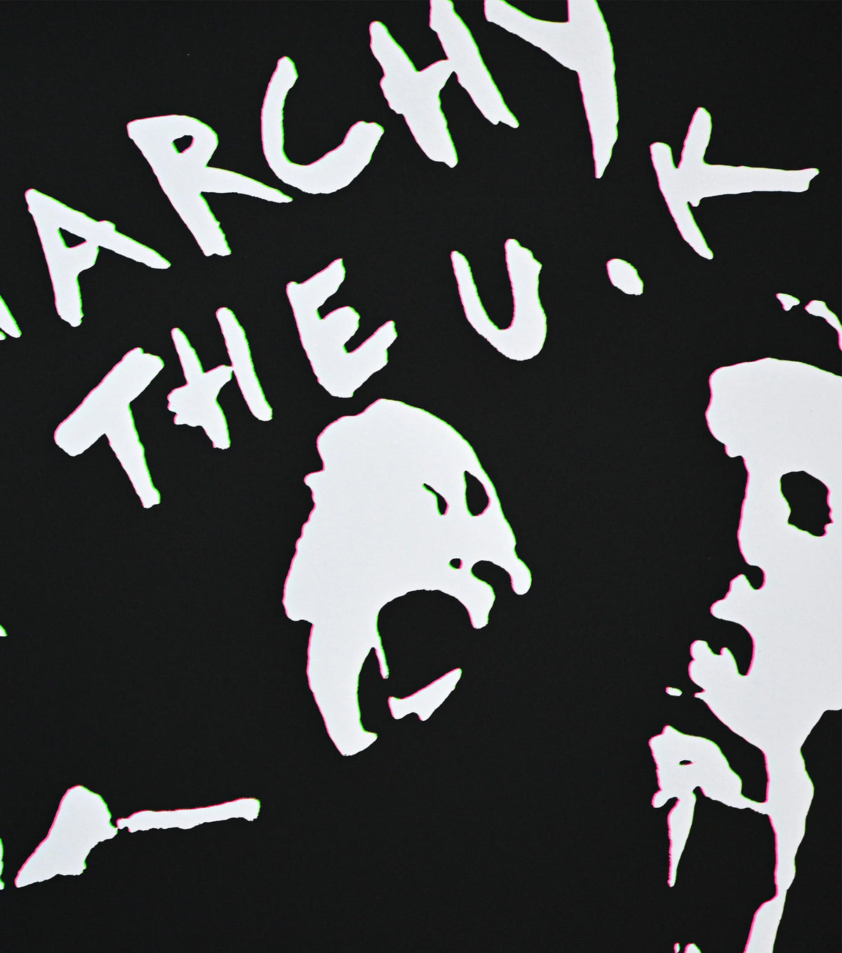 Jamie Reid, Black Anarchy, 2023 limited edition punk prints for sale from Smolensky Gallery with Jamie Reid Signed