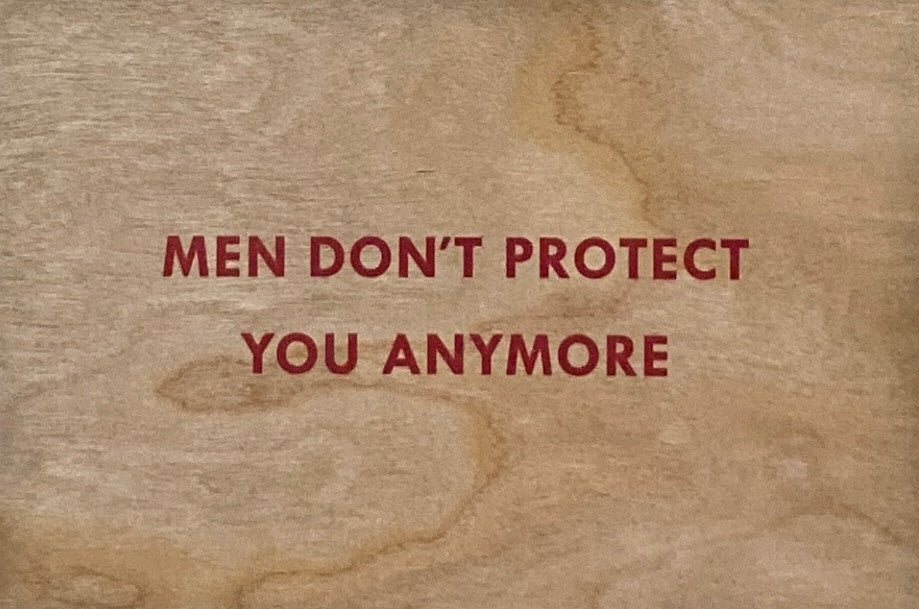 Jenny Holzer, Survival 'Men Don’t Protect You Anymore', 1983-1985, Framed Art for sale from Smolensky Gallery