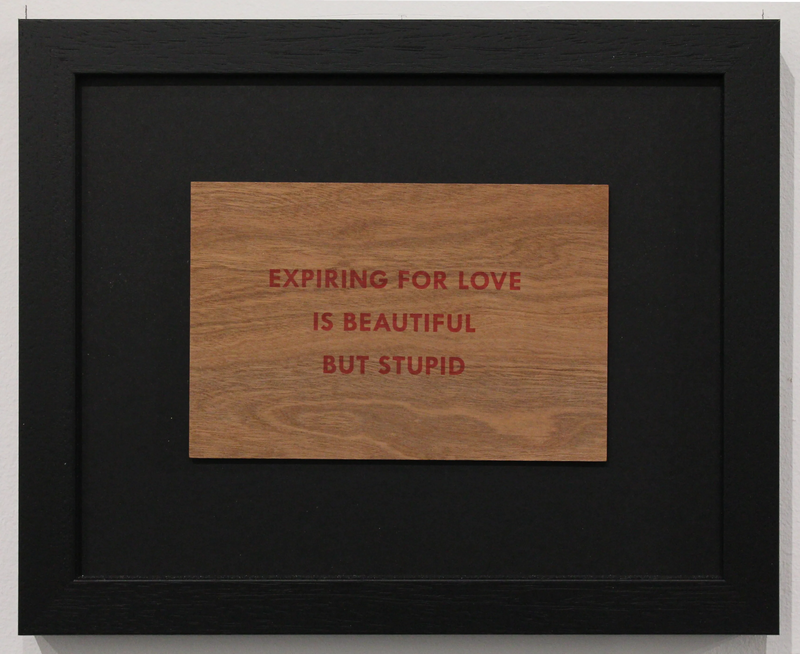 Jenny Holzer, Truism 'Expiring For Love Is Beautiful But Stupid', 1994