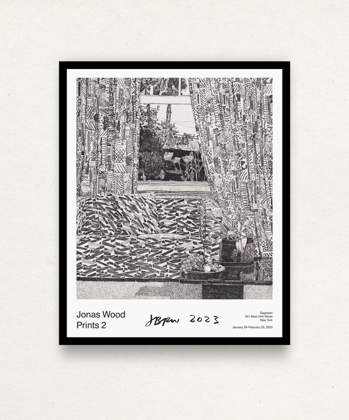 Jonas Wood, Prints 2, 2023 contemporary art for sale from Smolensky Gallery