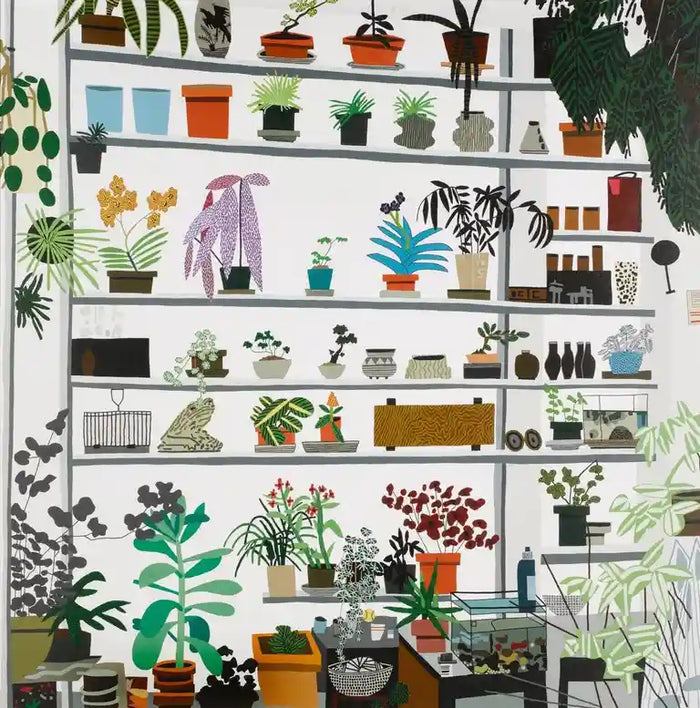 Jonas Wood Large Shelf Still Life poster For Sale - Smolensky Gallery 