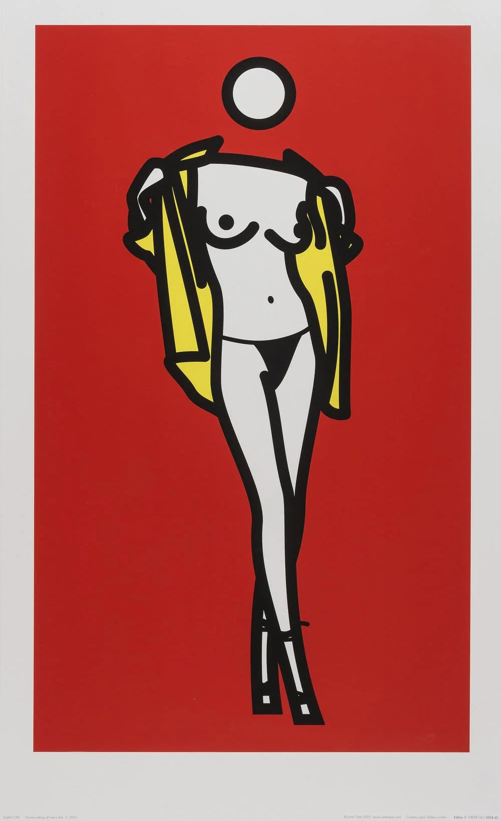 Julian Opie, Woman taking off mans shirt, 2003 - Smolensky Gallery