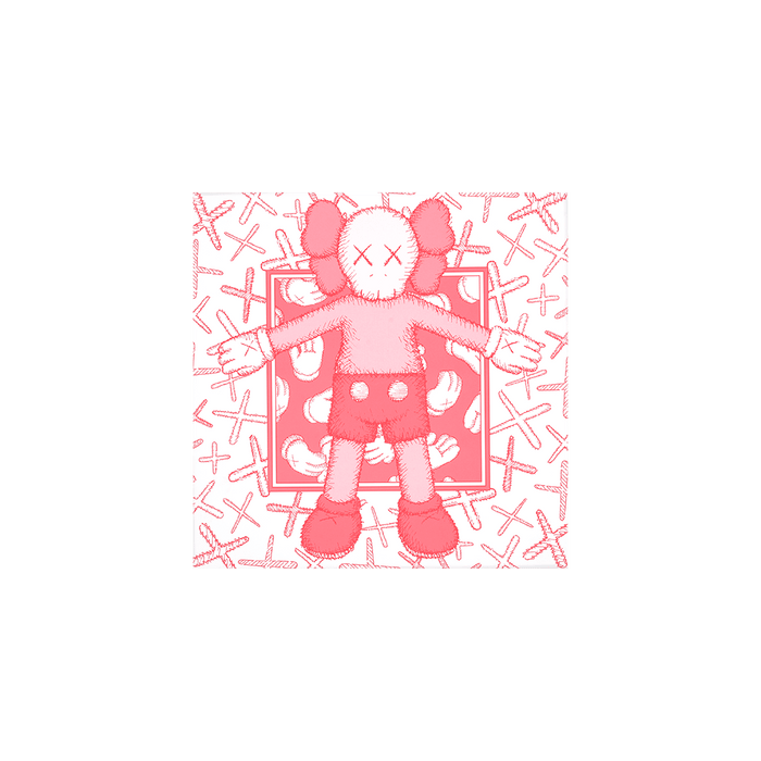 KAWS_SetOf4Plates_Red_2019Boxset