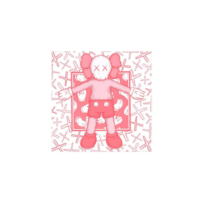 KAWS_SetOf4Plates_Red_2019Boxset