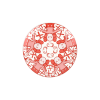 KAWS_SetOf4Plates_Red_2019ForSale from smolensky gallery