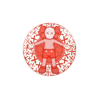 KAWS_SetOf4Plates_Red_2019ForSale from smolensky gallery