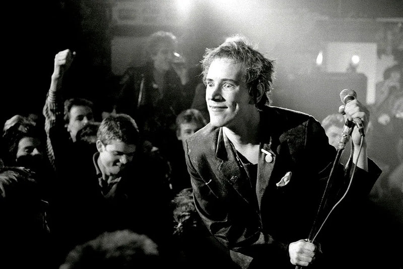 Kevin Cummins, Sex Pistols Christmas Day Huddersfield, 1977 photograph print for sale Smolensky Gallery
