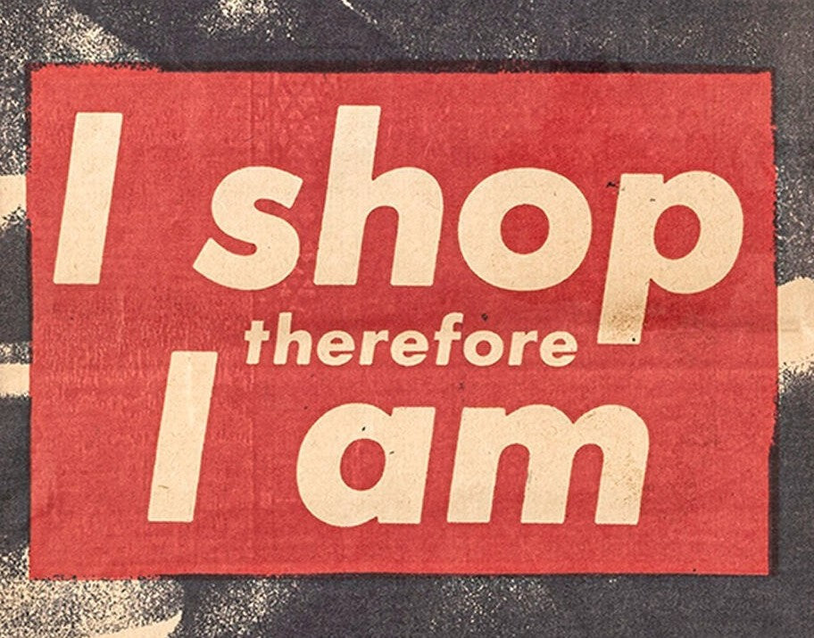 Barbara Kruger, I Shop Therefore I Am, 1990