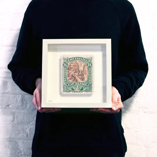 Guy Gee Art - LOUISIANA 2 stamp art- Contemporary Art Gallery 