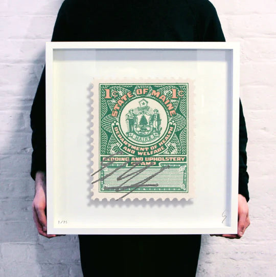 Guy Gee Art - MAINE stamp art- Contemporary Art Gallery 