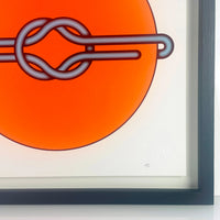 Mark Beattie, Love Knot (Blue in Orange), 2022