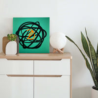 dd a burst of color to your art collection with Mark Beattie's Neon Globe (Orange and Green). This limited edition Giclée print on 310gsm Hahnemühle German Etching paper, measuring 30 x 30 cm, is part of an exclusive edition of 30. Elevate your space with the captivating interplay of colors and forms, where artistic precision meets limited edition exclusivity.