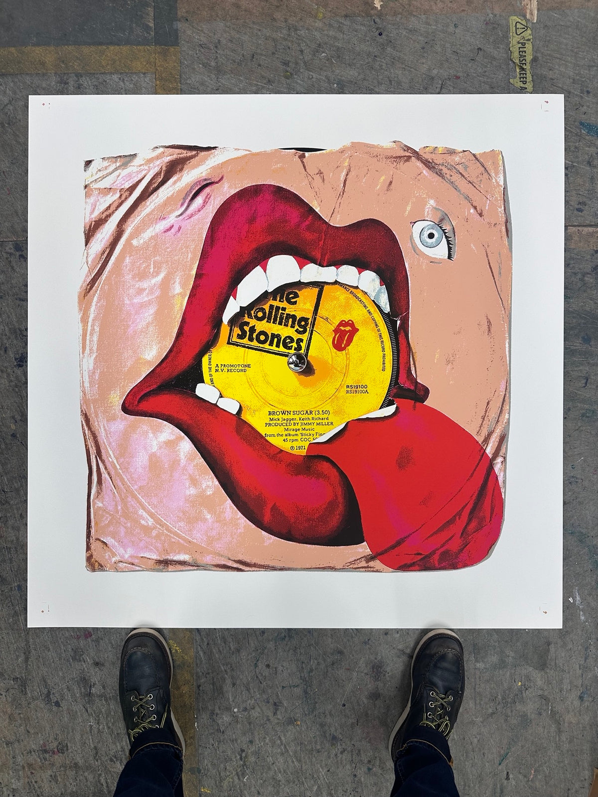Morgan Howell, Brown Sugar by The Rolling Stones Silkscreen Edition Contemporary art art for sale from Smolensky Gallery