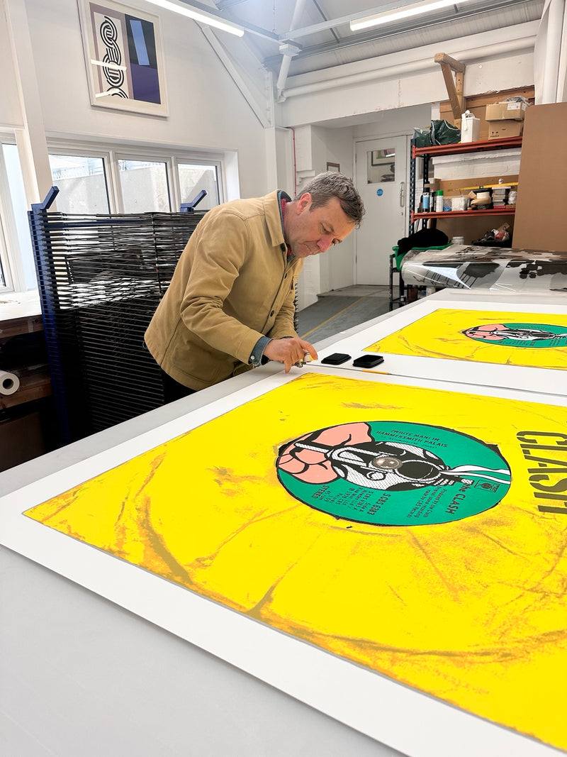 Morgan Howell, (White Man) In Hammersmith Palais-Silkscreen Edition Contemporary art art for sale from Smolensky Gallery