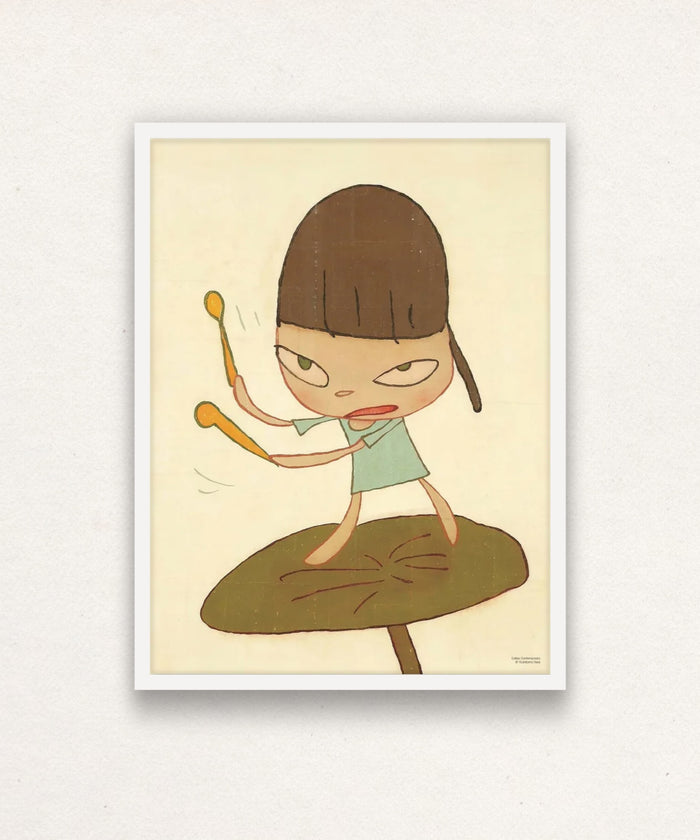 Yoshitomo Nara, Marching on a Butterbur Leaf, 2020
