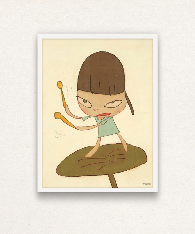 Yoshitomo Nara, Marching on a Butterbur Leaf, 2020