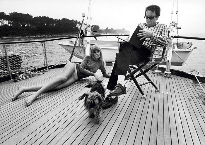 Terry O'Neill, Peter Sellers & Britt Ekland aboard his yacht, 1960s