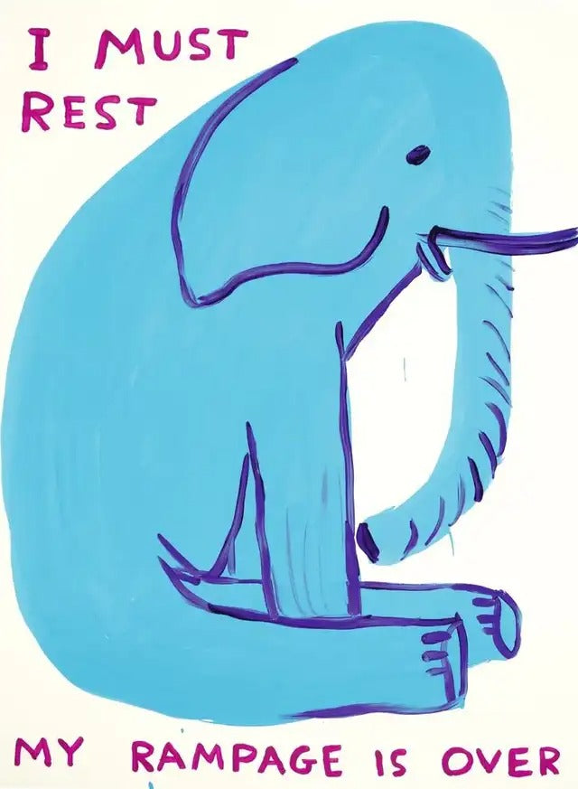 David Shrigley, My Rampage Is Over, 2019