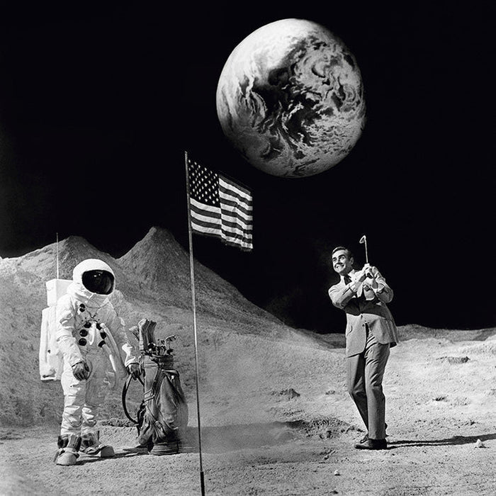 Terry O'Neill, Sean Connery on the Moon, 1971 Limited edition fine art photograph by Terry O'Neill, featuring iconic portrait photography of celebrities and cultural figures. Available for sale at Smolensky Gallery