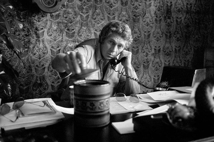 Terry O'Neill, Steve McQueen in his Hollywood office, 1969