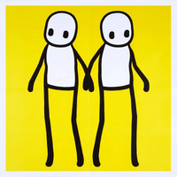 STIK, Holding Hands (Yellow), 2020, prints for sale from Smolensky Gallery 