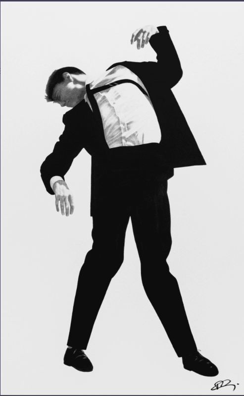 Robert Longo, Untitled (Eric, from the series “Men in the Cities”), 2025