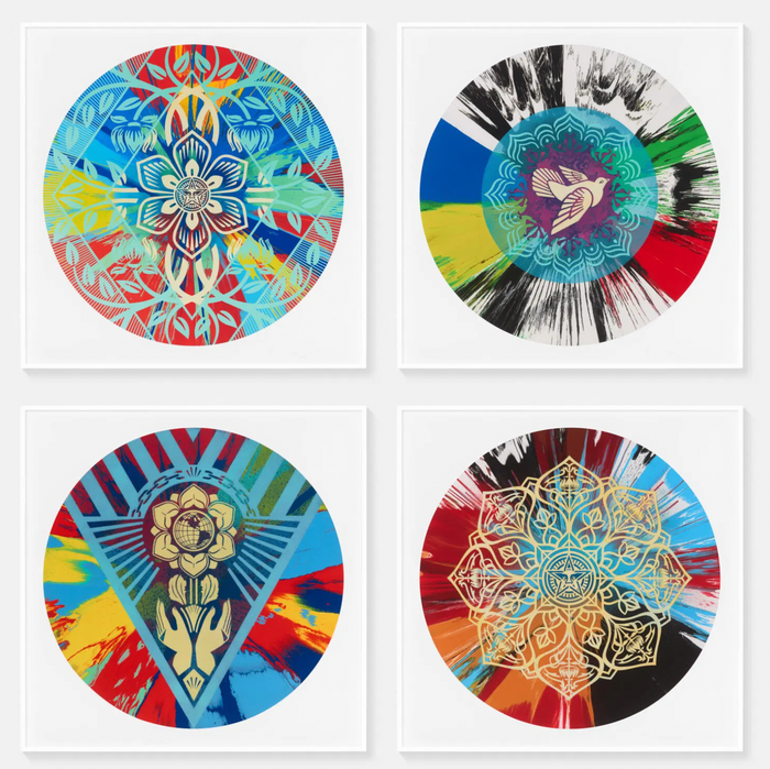 Damien Hirst, Shepard Fairey, The hope paintings (Suite of 4)